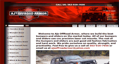 Desktop Screenshot of ajsoffroadarmor.com